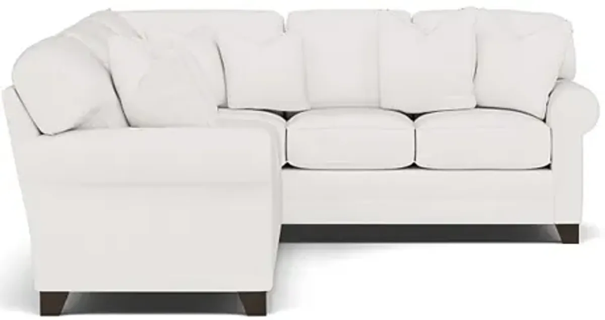 King Hickory Bentley 2-Pc. Sectional Left-Facing in Uprise Oyster with Uprise Oyster Pillows