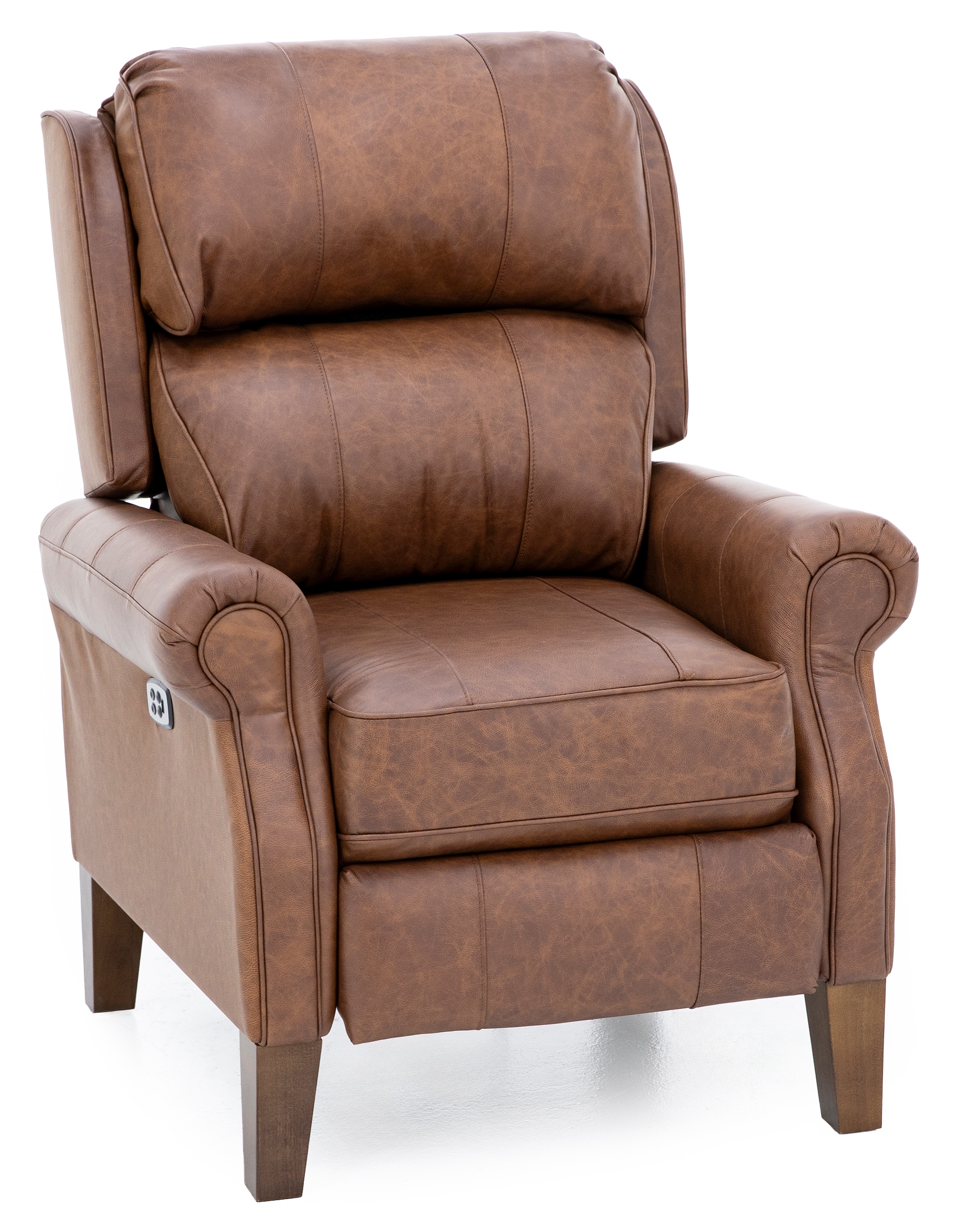 Earl Leather Power Headrest High Leg Recliner