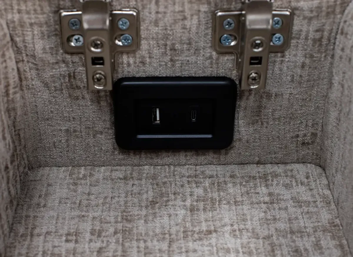 Genesis 6-Pc. Fully Loaded Reclining Modular In Update Fossil With 2 Reclining Seats