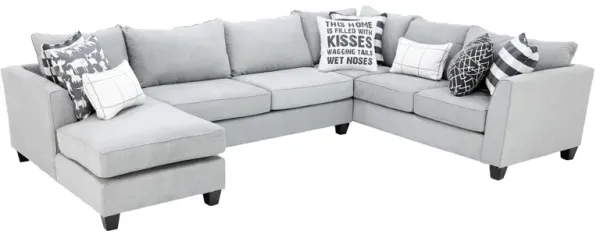 Darla 3-Pc. Sectional In Pebble In Left-Facing