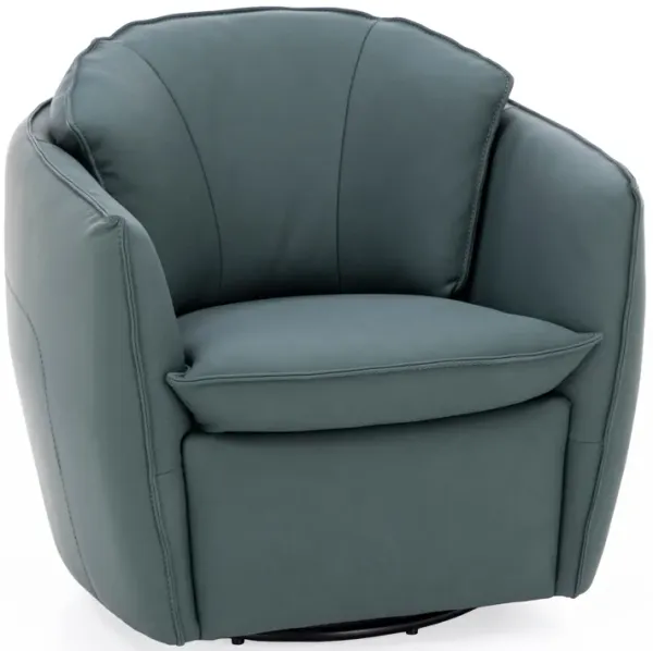 Emerald Leather Swivel Chair