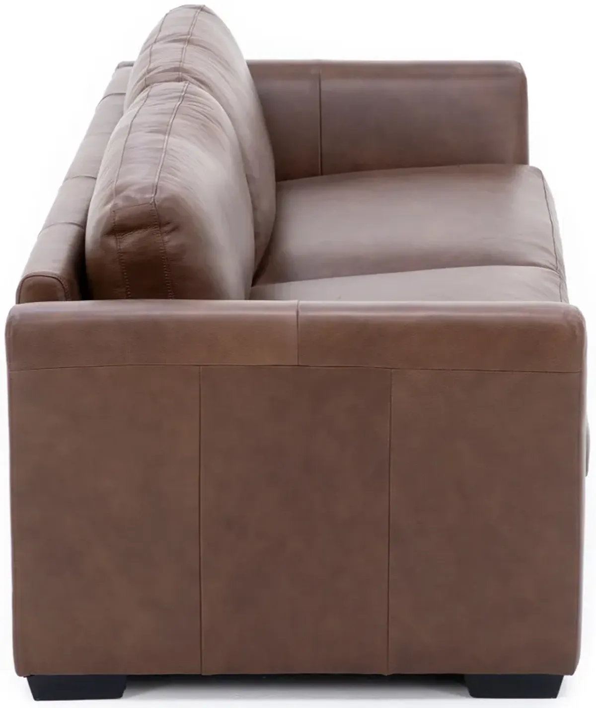 Custom Style Solutions Leather Angle Arm Studio Sofa