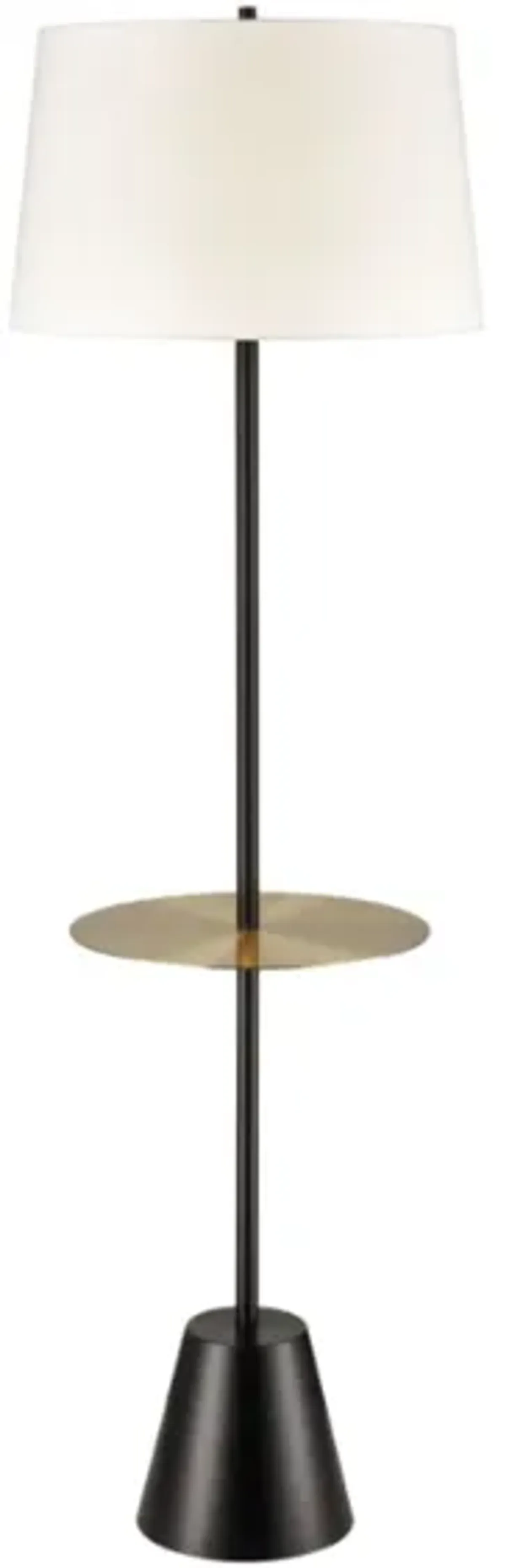 Black Metal Tray Floor Lamp 19"W x 64"H