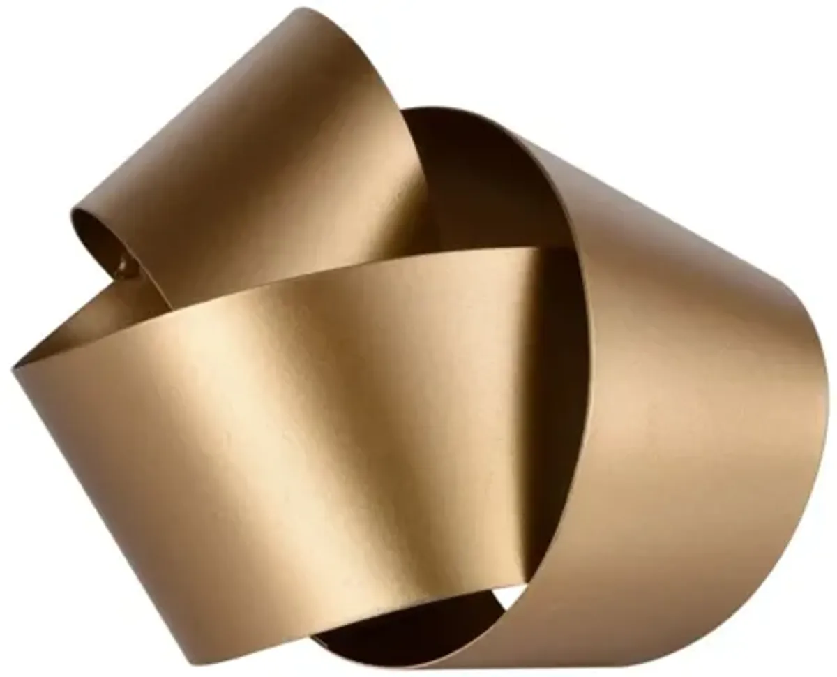 Small Gold Metal Knot Decor 7"W x 4.75"H