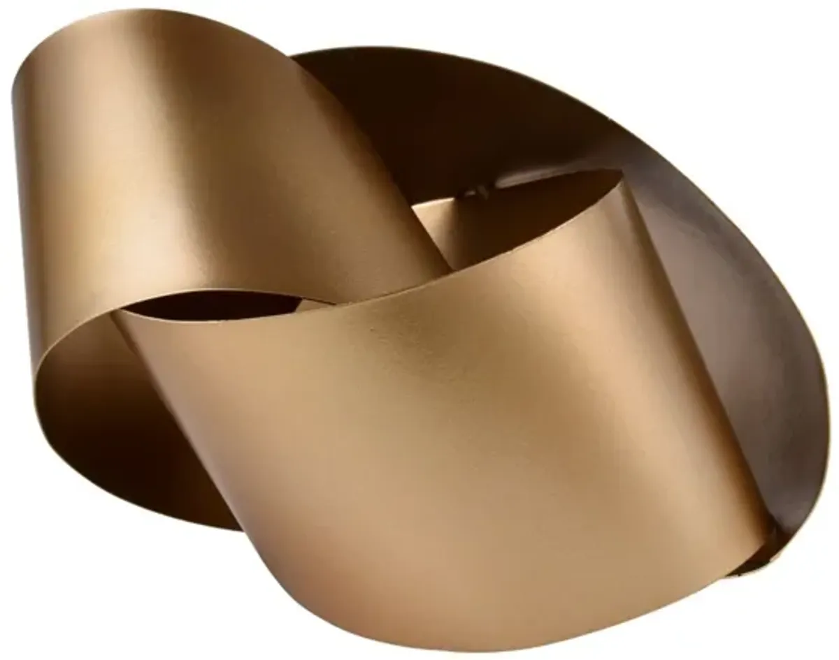 Large Gold Metal Knot Decor 10"W x 7.6"H