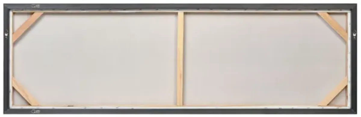 Set of 2 Blue Abstract Framed Art 61"W x 19"H