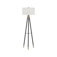 Black and Gold Tripod Floor Lamp 68"H