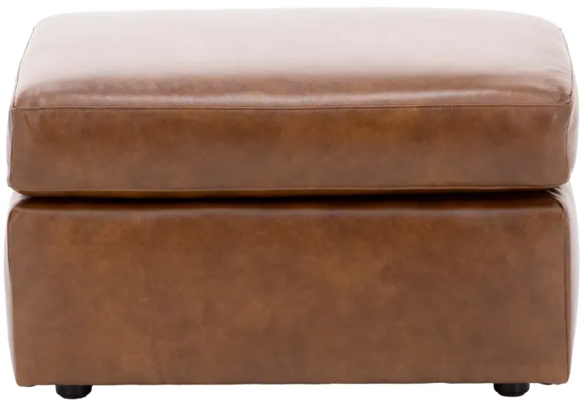 Savannah Leather Ottoman