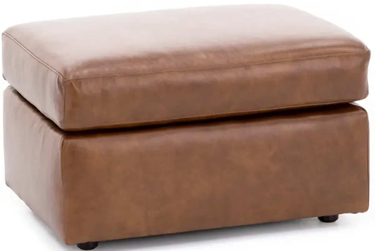 Savannah Leather Ottoman