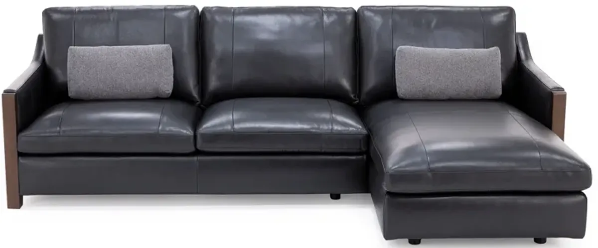 Juniper 2-Pc. Leather Sofa Chaise