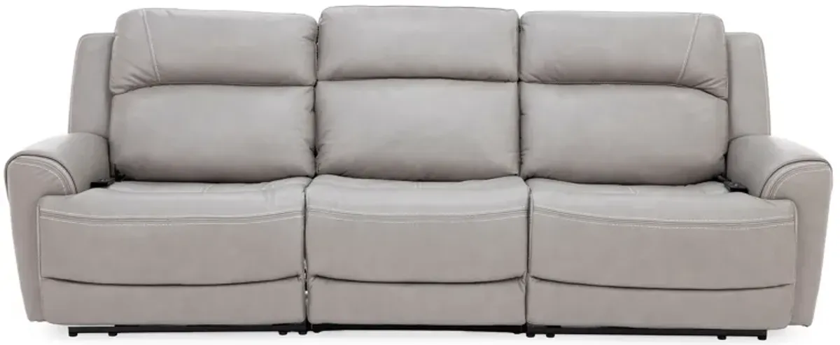 Faye Leather 3-Pc. Fully Loaded Wall Saver Reclining Sofa with Heat and Massage