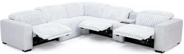 Bliss 6-Pc. Power Headrest Zero Gravity Reclining Modular In Presley Fog With 3 Reclining Seats