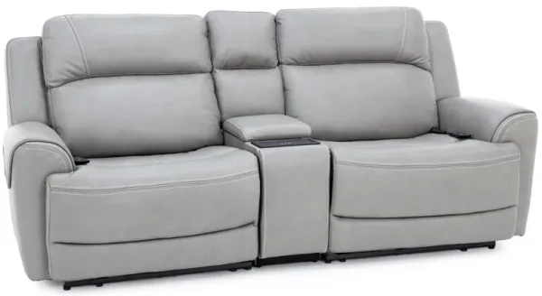 Faye Leather 3-Pc. Fully Loaded Wall Saver Console Reclining Loveseat with Heat and Massage