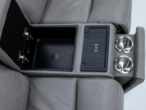 Faye Leather 7-Pc. Fully Loaded Wall Saver Reclining Modular with Heat and Massage