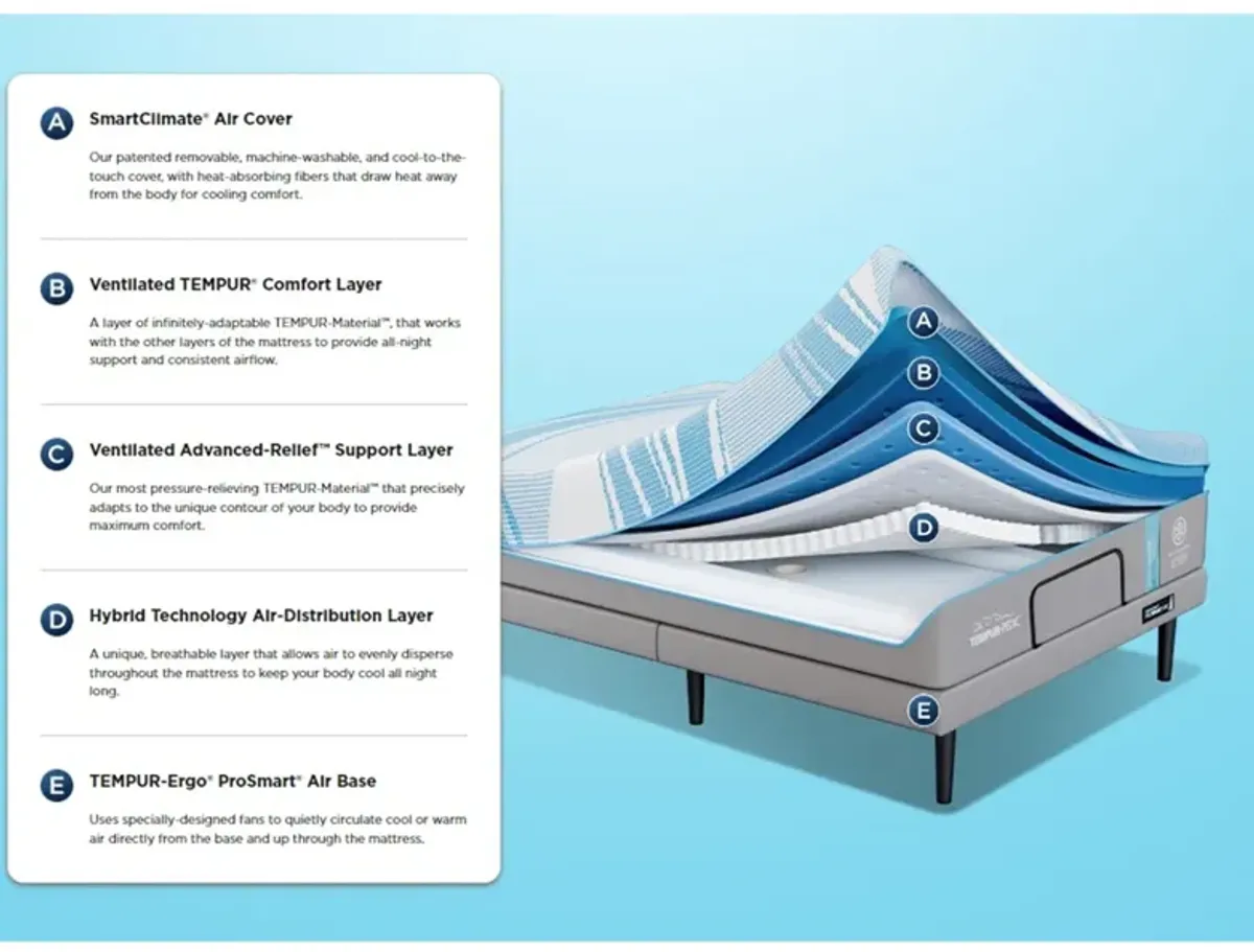 TEMPUR-ActiveBreeze King Smart Bed