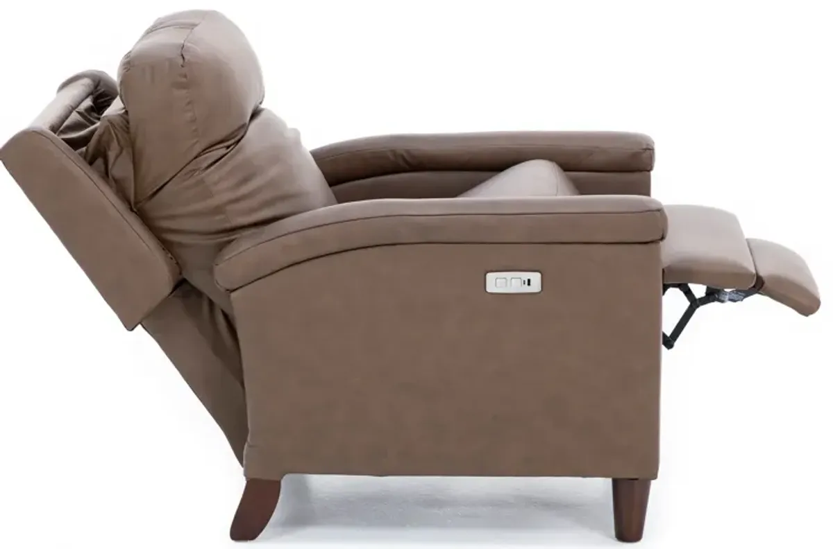 Tango Leather Power Headrest High-Leg Recliner