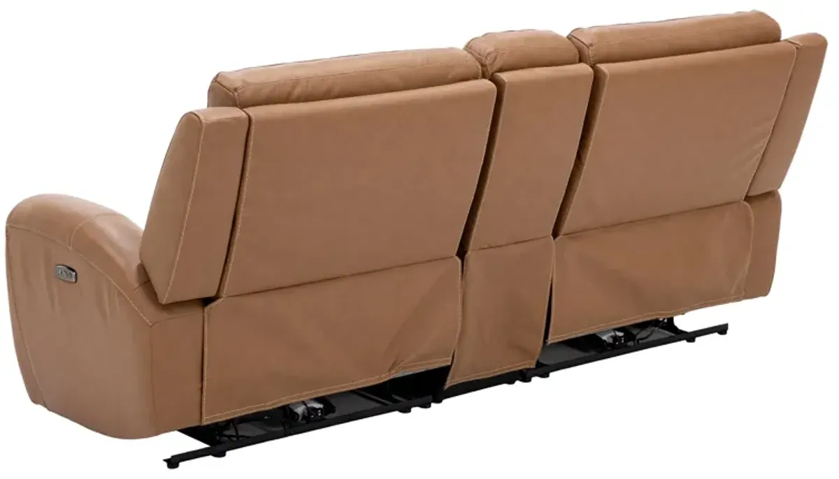 Silverado 3-Pc. Leather Power Headrest Reclining Console Loveseat