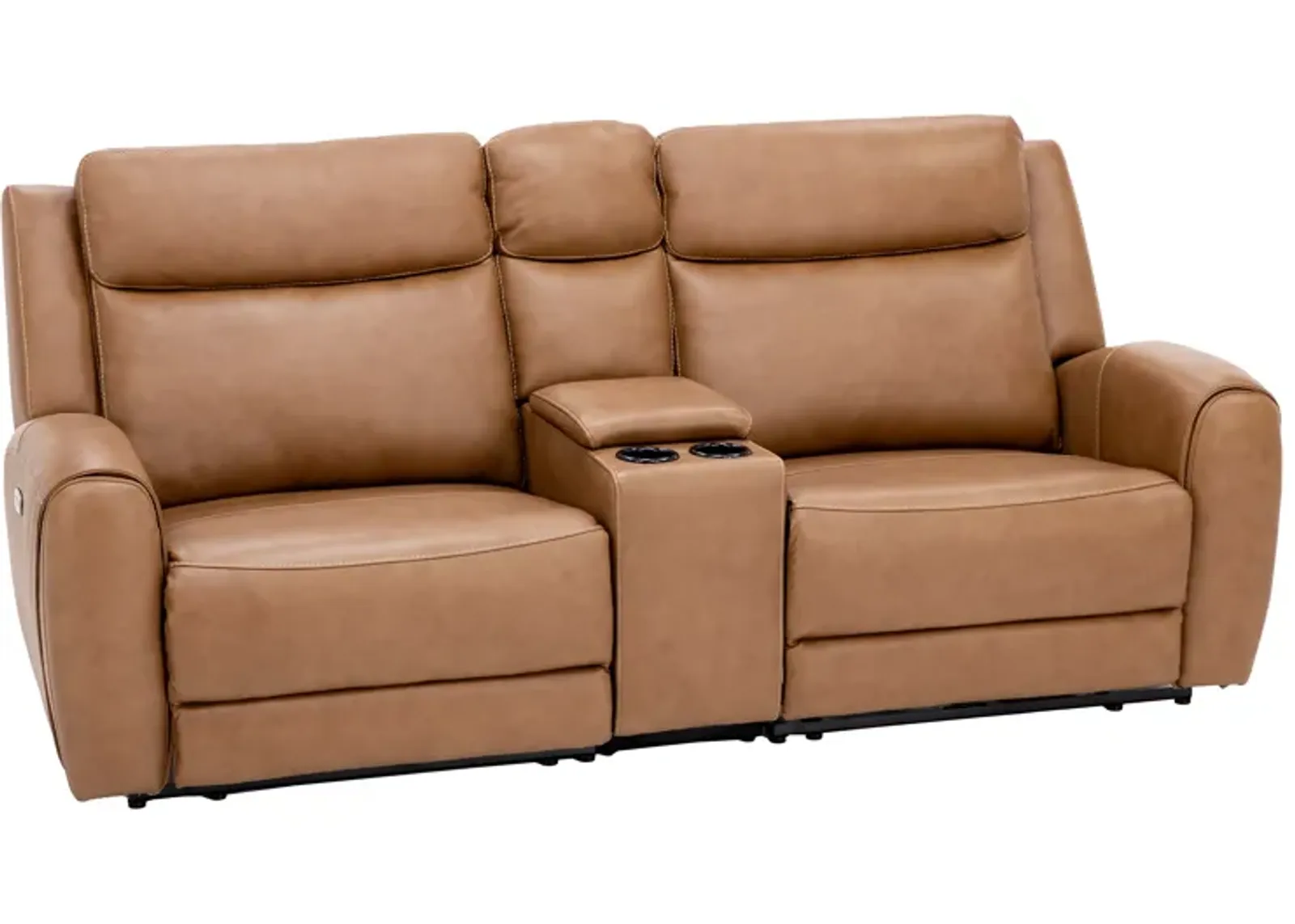 Silverado 3-Pc. Leather Power Headrest Reclining Console Loveseat