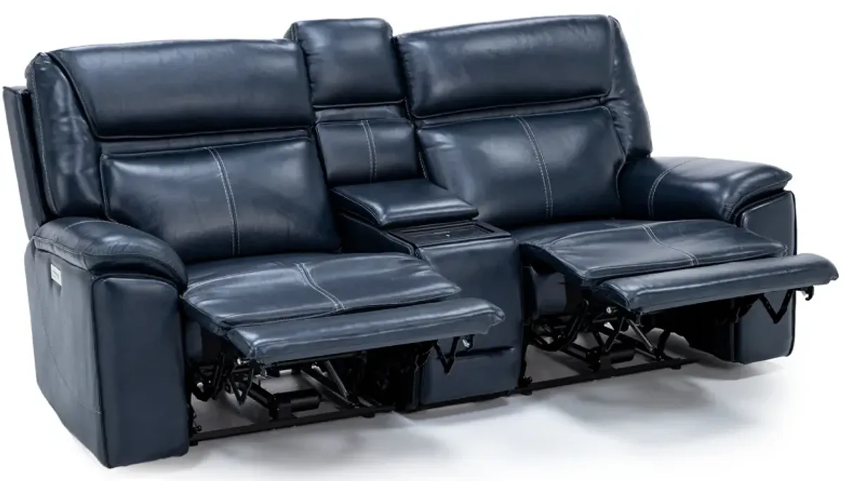 Duke 3-Pc. Leather Fully Loaded Zero Gravity Console Reclining Loveseat With Hidden Cupholders