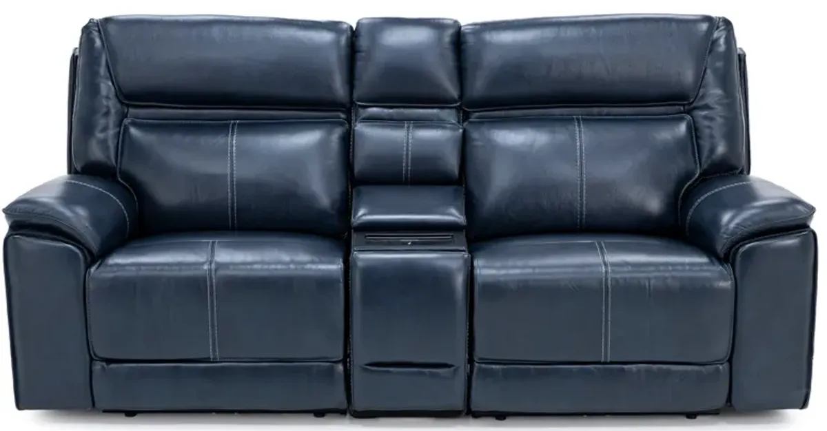 Duke 3-Pc. Leather Fully Loaded Zero Gravity Console Reclining Loveseat With Hidden Cupholders