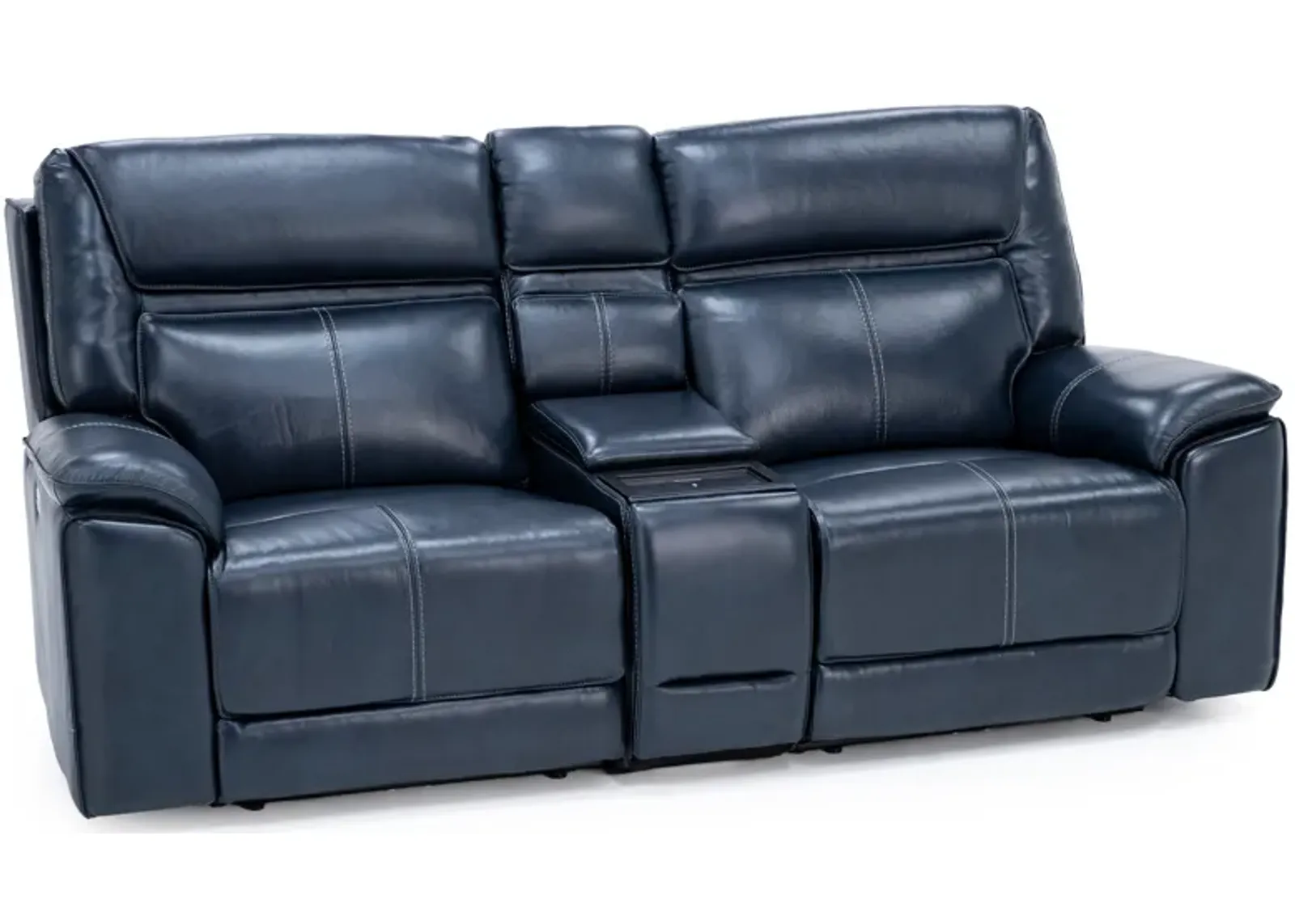 Duke 3-Pc. Leather Fully Loaded Zero Gravity Console Reclining Loveseat With Hidden Cupholders