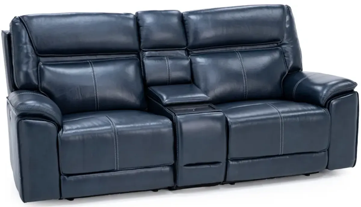 Duke 3-Pc. Leather Fully Loaded Zero Gravity Console Reclining Loveseat With Hidden Cupholders