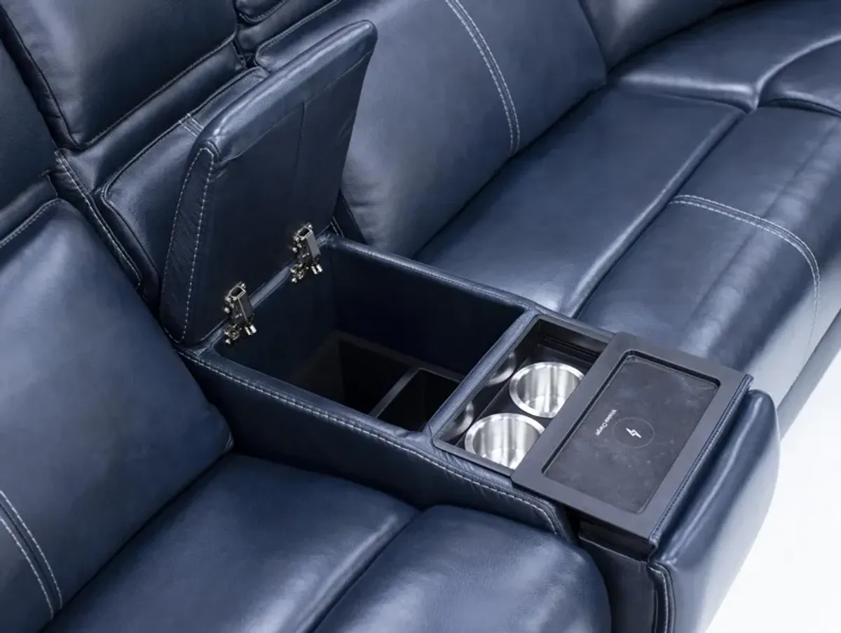 Duke 6-Pc. Leather Fully Loaded Zero Gravity Reclining Modular With Hidden Cupholders