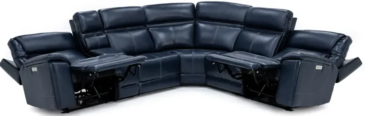 Duke 6-Pc. Leather Fully Loaded Zero Gravity Reclining Modular With Hidden Cupholders