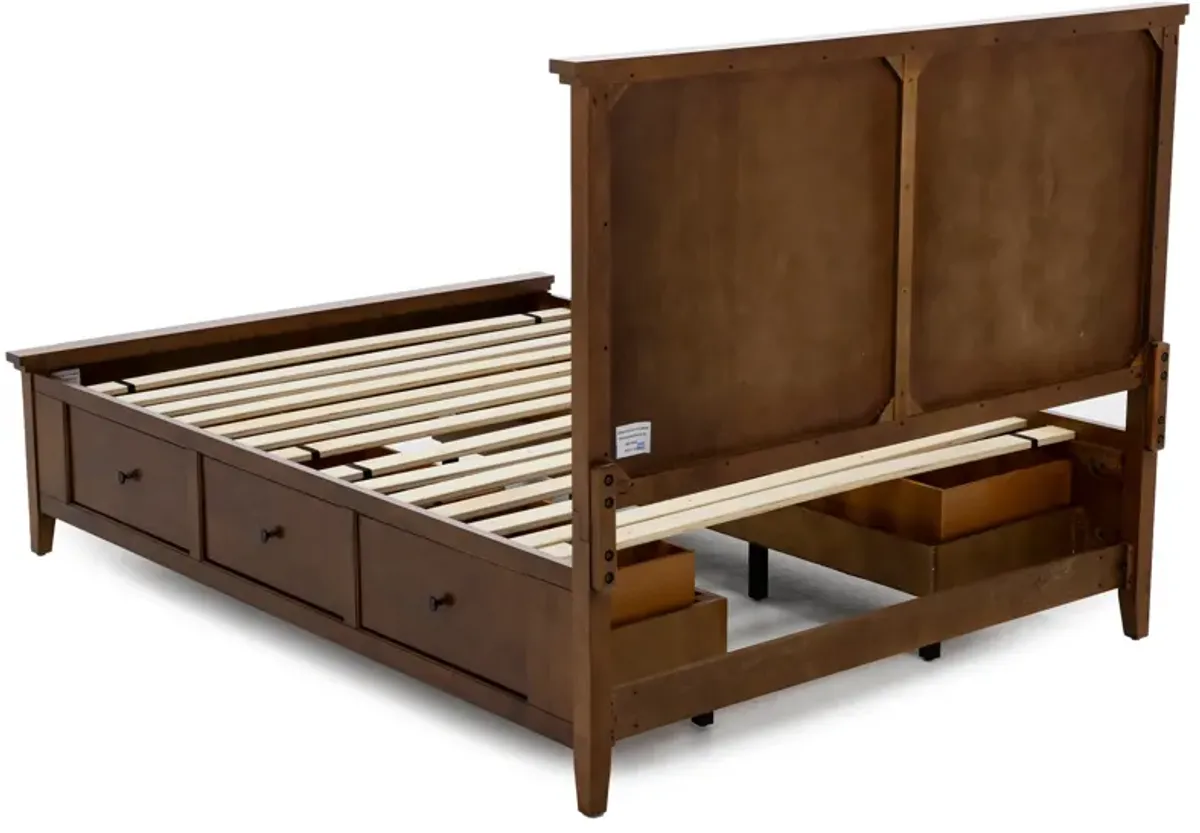 Spencer Full Storage Bed In Brown