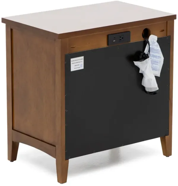 Spencer Three Drawer Nightstand In Brown