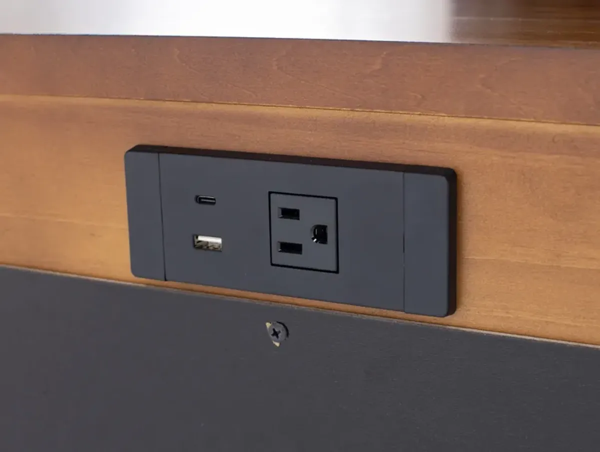 Spencer Three Drawer Nightstand In Brown