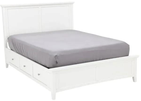 Spencer King Storage Bed In White