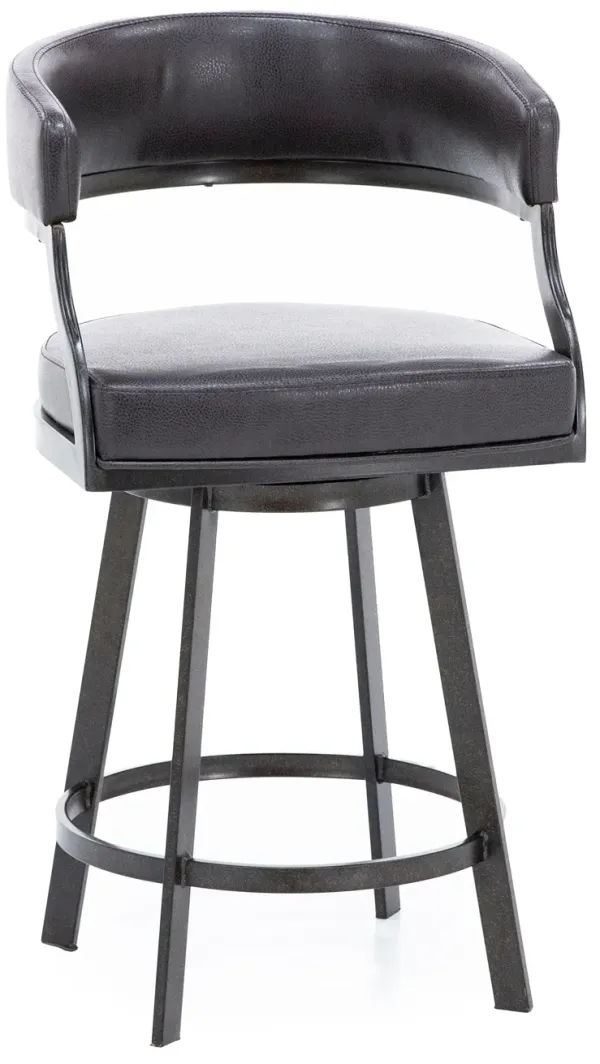 Saturn 26" Swivel Stool In Auburn Bay / Brown