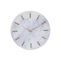 White Marble Wall Clock 20" Round