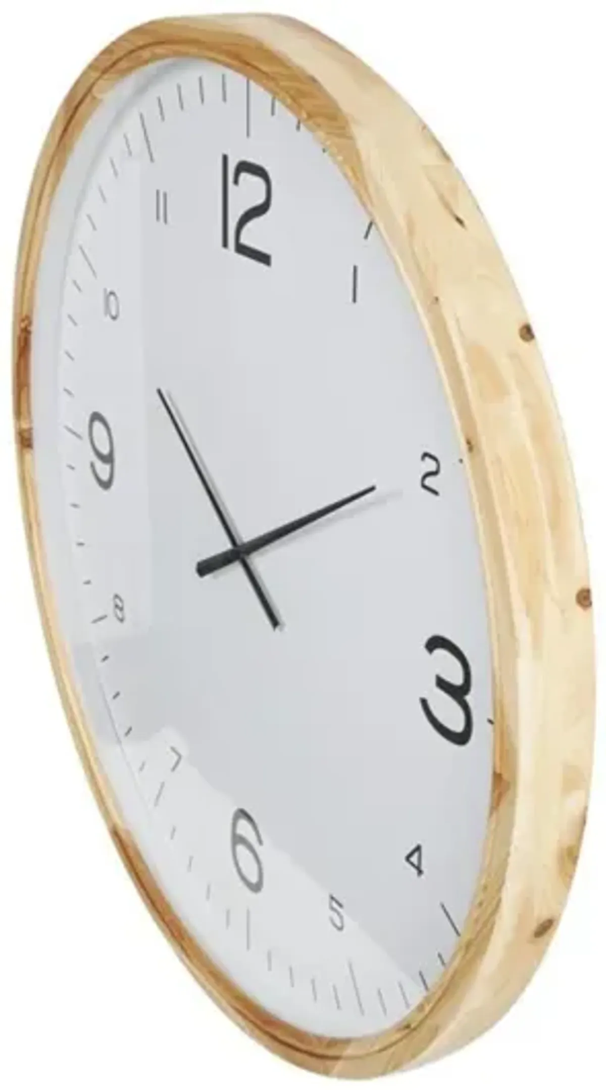 Natural Wood Frame Wall Clock 36" Round