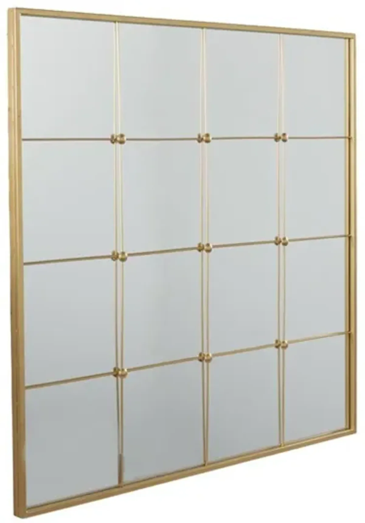 Gold Metal Square Wall Mirror 36"W x 36"H