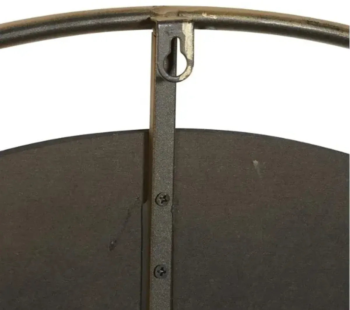 Black and Gold Metal Wall Clock 28" Round