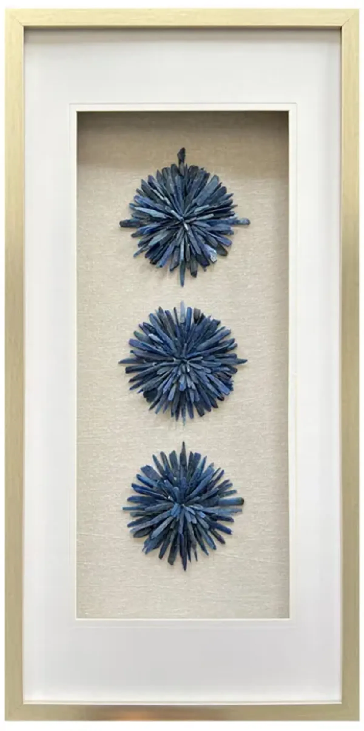 Blue Stone Framed Shadow Box 20"W x 40"H