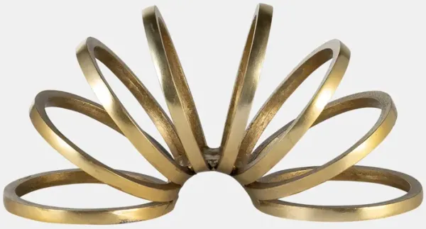 Gold Metal Slinky Sculpture 11"L x 6"H