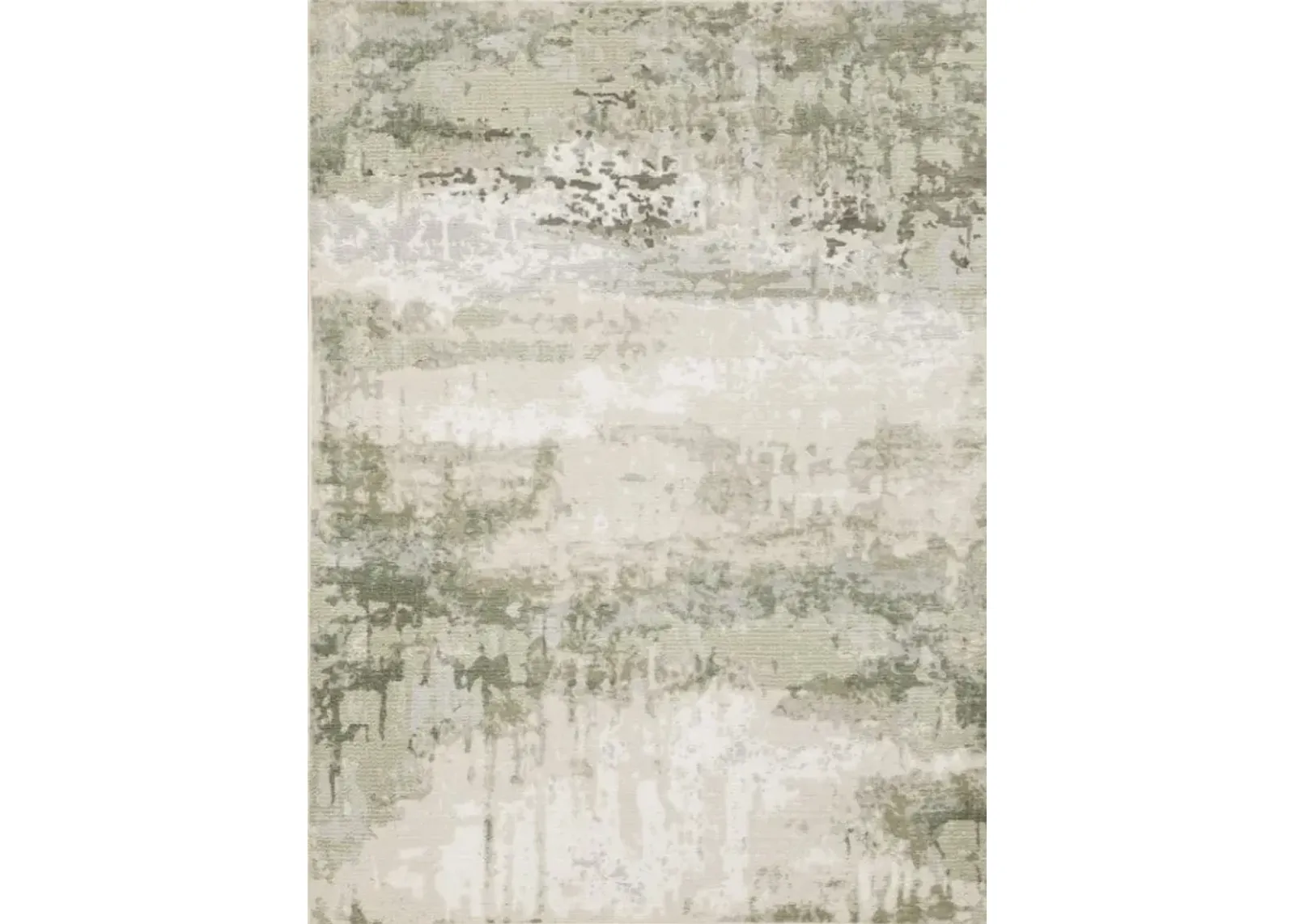 Caravan Green/Tan Abstract Area Rug 5'3"W x 7'6"L