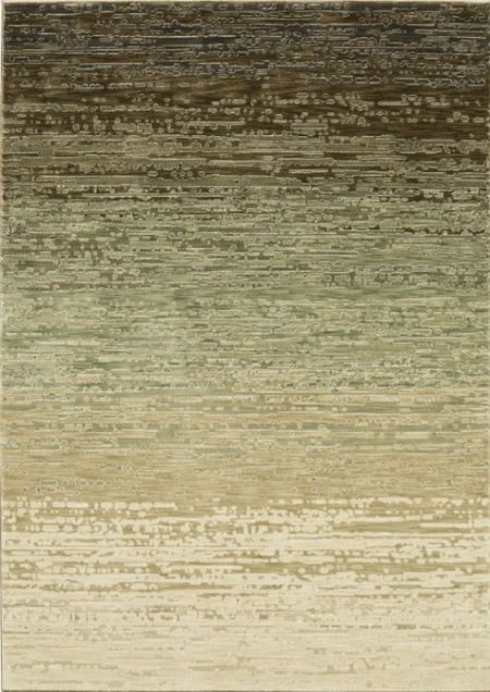 Reed Green/Tan/Brown Ombre Area Rug 5'3"W x 7'6"L