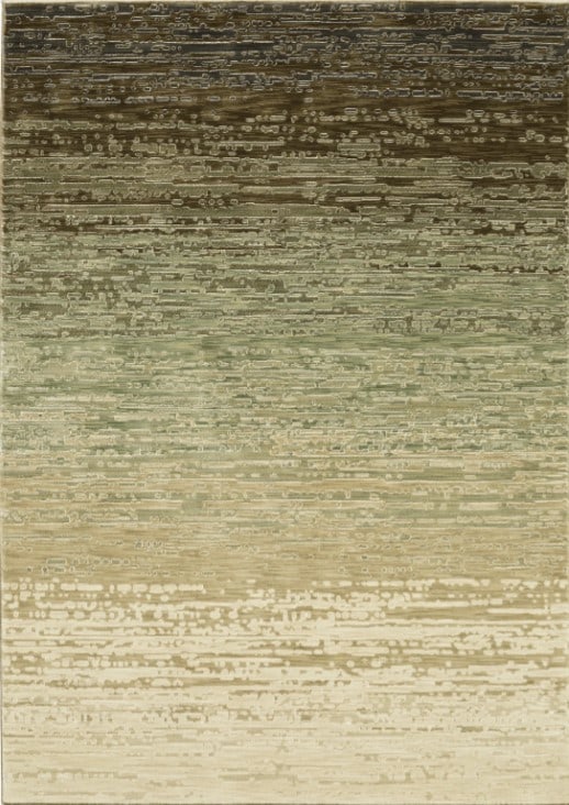 Reed Green/Tan/Brown Ombre Area Rug 5'3"W x 7'6"L