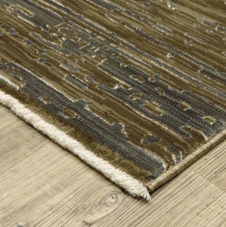 Reed Green/Tan/Brown Ombre Area Rug 7'10"W x 10'10"L