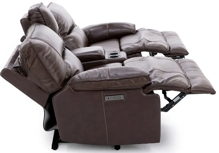 Mustang 3-Pc. Power Headrest Reclining Console Loveseat