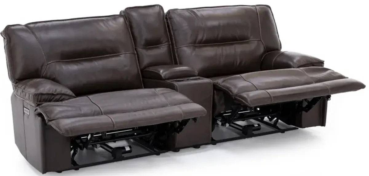 Mustang 3-Pc. Power Headrest Reclining Console Loveseat