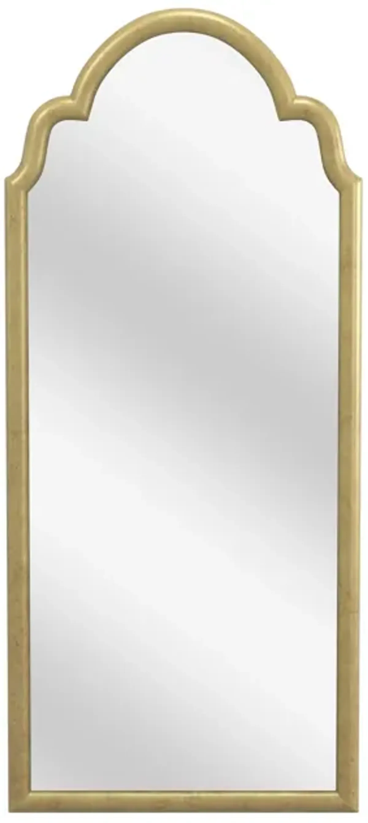 Antique Gold Wood Arched Leaner Mirror 24"W x 54"H