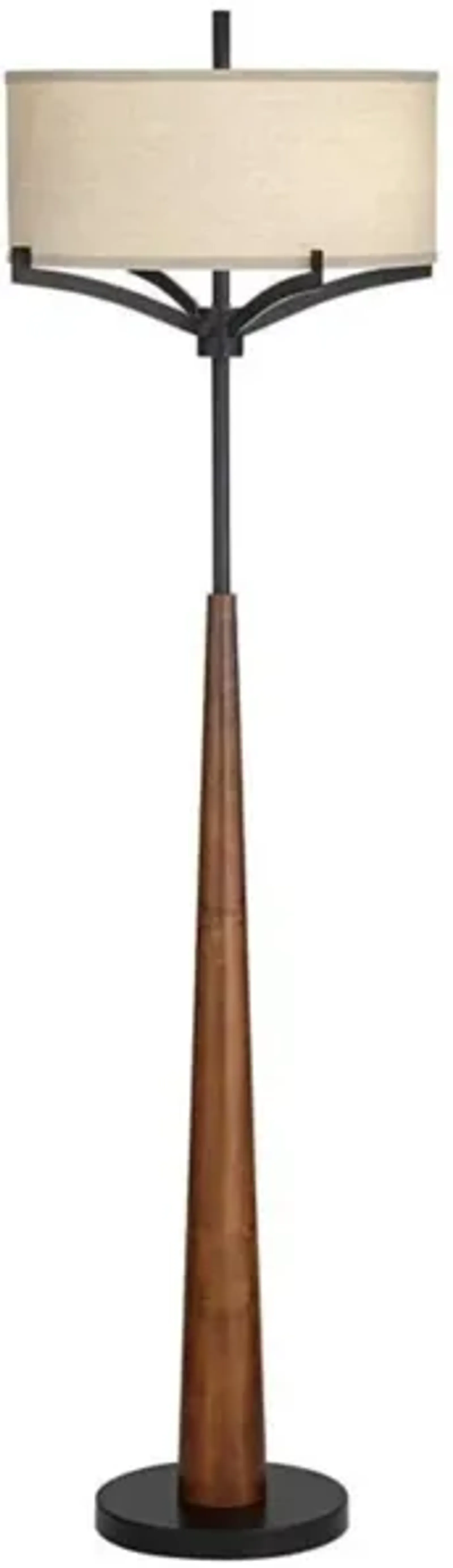 Black Walnut Floor Lamp 65.5"H