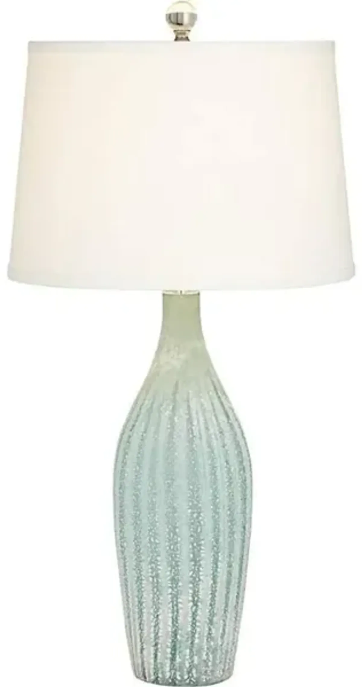 Light Green Glass Table Lamp 30"H