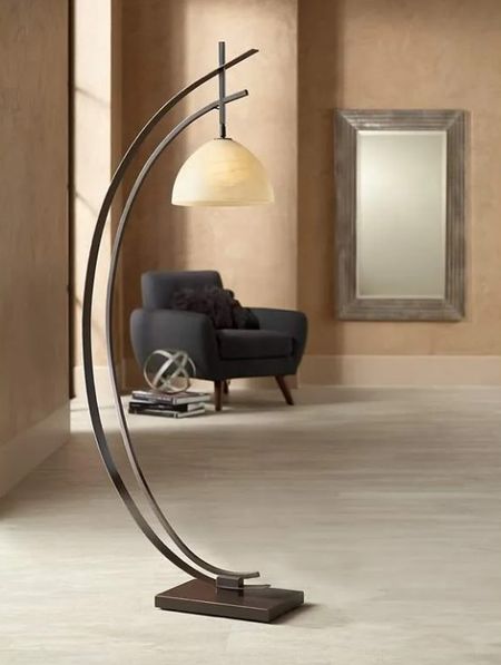 Bronze Orbit Floor Lamp 67.5"H