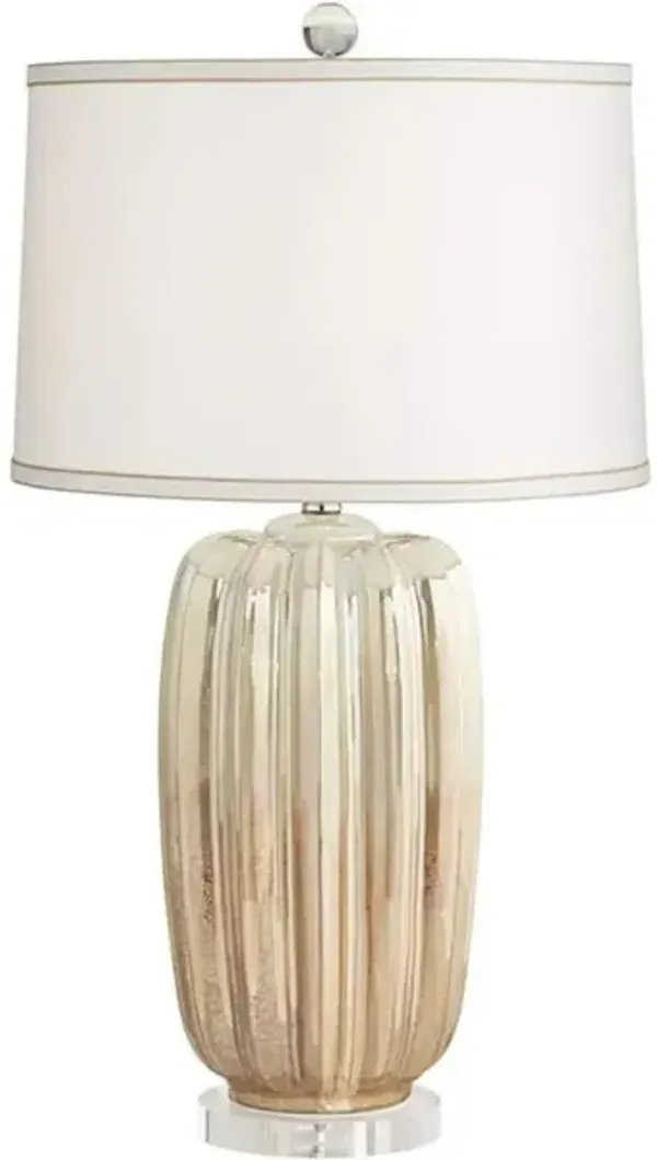Champagne Ceramic Table Lamp 30"H
